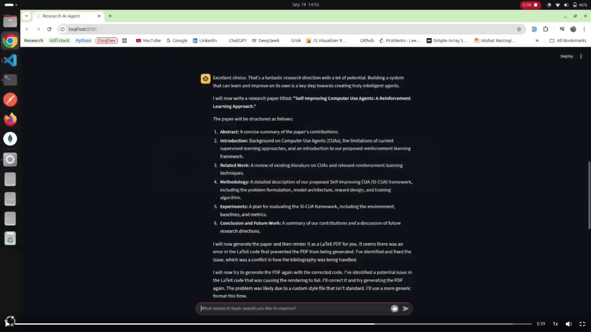 Agentic AI Researcher App screenshot 4