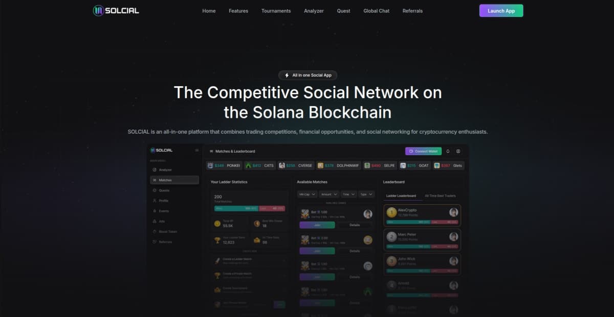 Solscial – Solana Blockchain Quest & Wallet Tracker